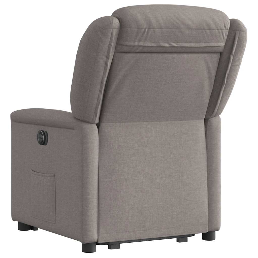 Relaxsessel mit Aufstehhilfe Elektrisch Taupe Stoff