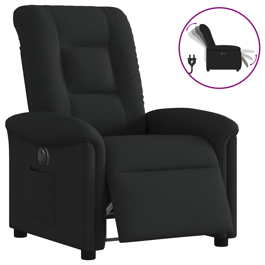 Relaxsessel Elektrisch Schwarz Stoff