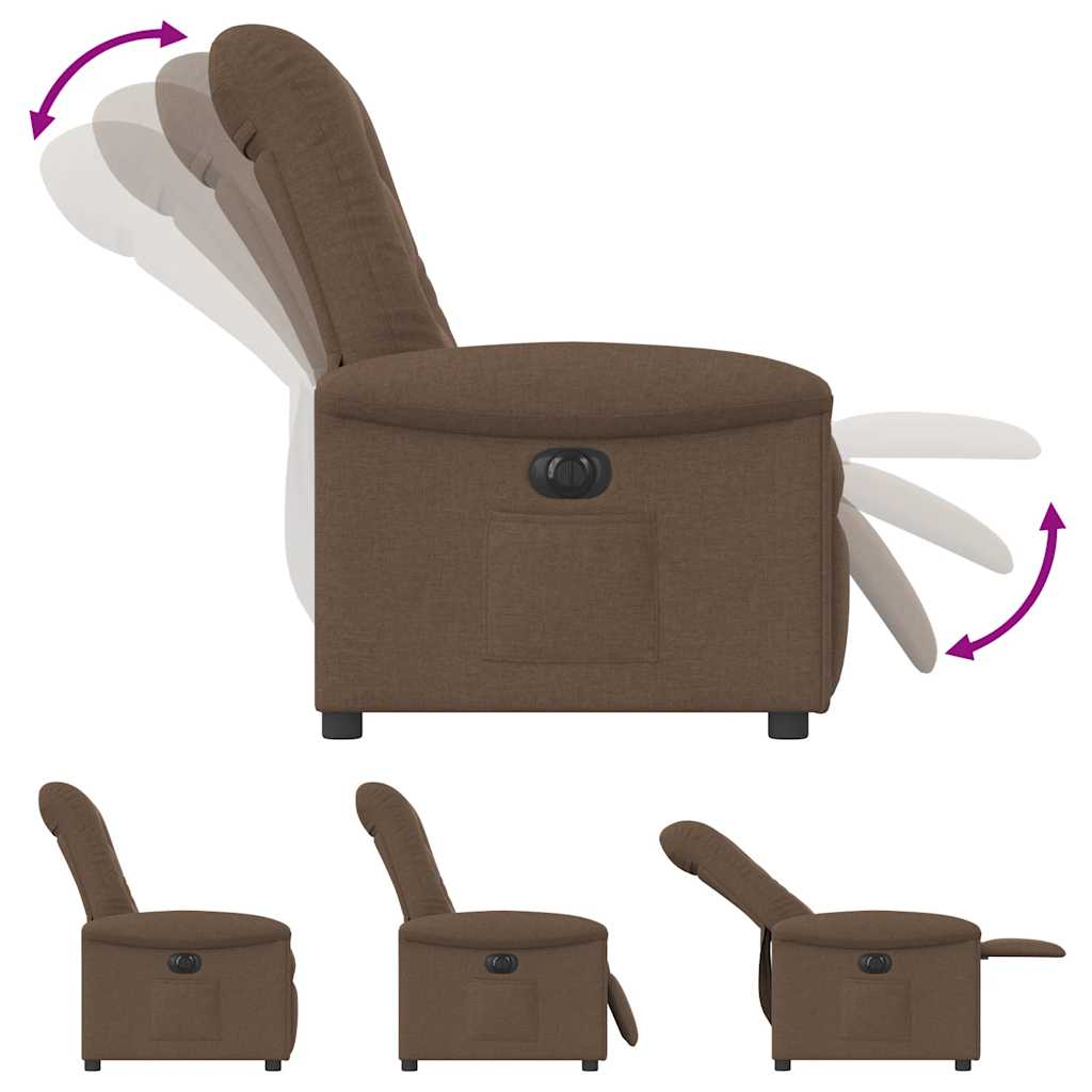 Relaxsessel Elektrisch Braun Stoff