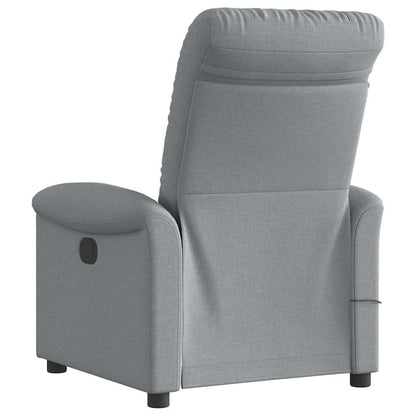 Massagesessel Elektrisch Hellgrau Stoff