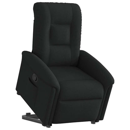 Relaxsessel mit Aufstehhilfe Schwarz Stoff