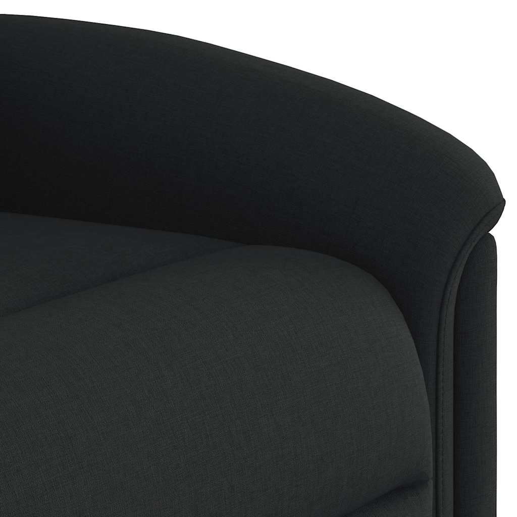 Relaxsessel mit Aufstehhilfe Schwarz Stoff