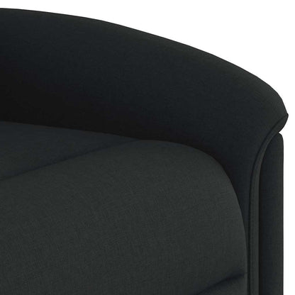 Relaxsessel mit Aufstehhilfe Schwarz Stoff