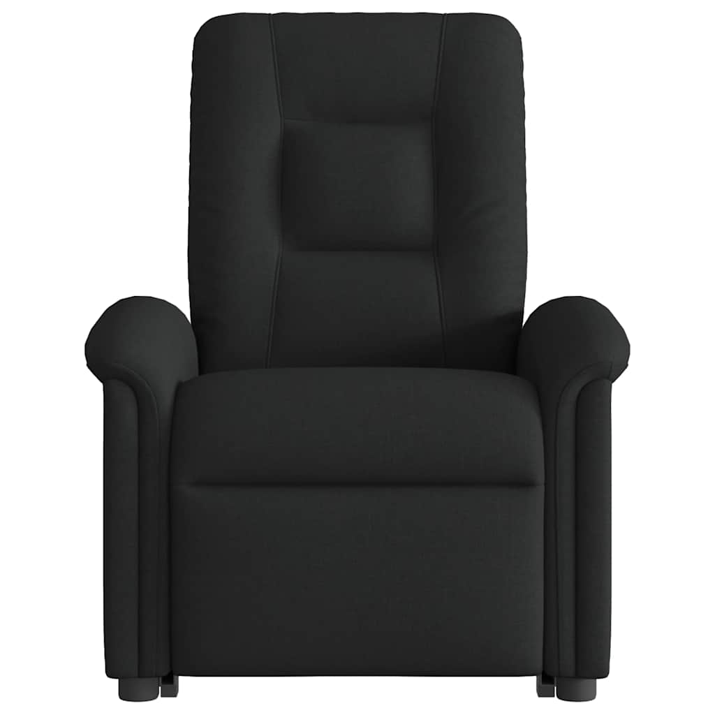 Relaxsessel mit Aufstehhilfe Schwarz Stoff
