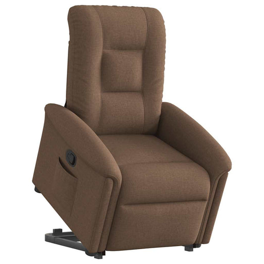 Relaxsessel mit Aufstehhilfe Braun Stoff