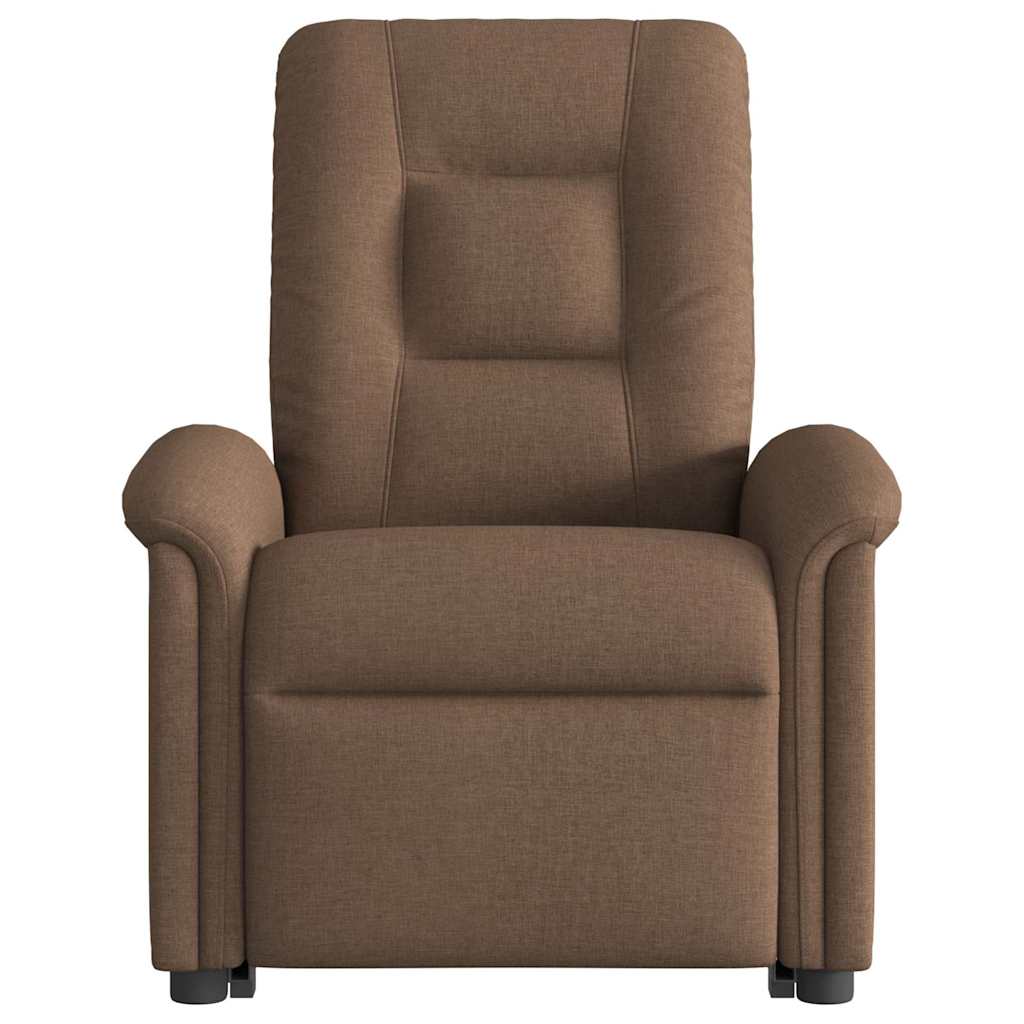 Relaxsessel mit Aufstehhilfe Braun Stoff