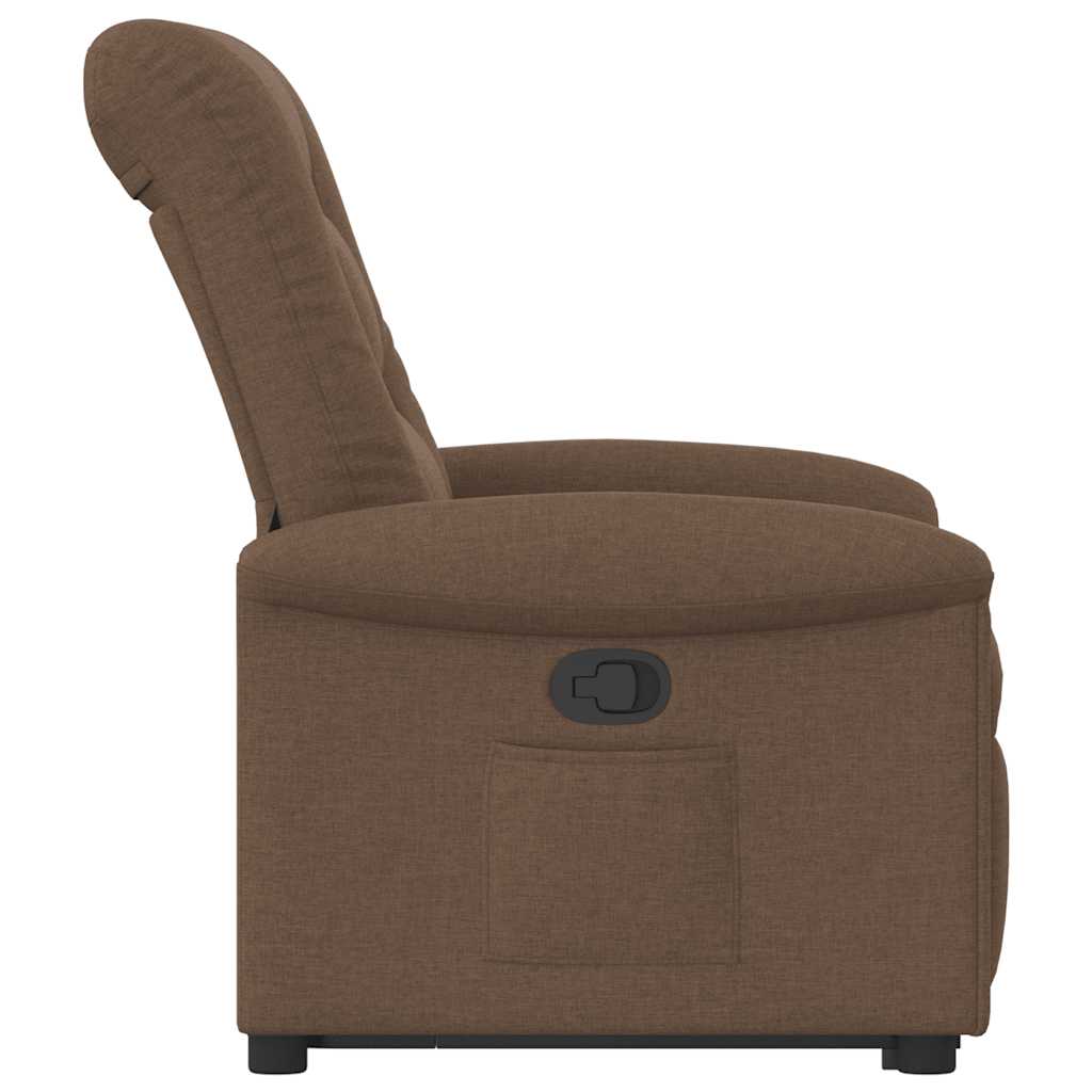 Relaxsessel mit Aufstehhilfe Braun Stoff