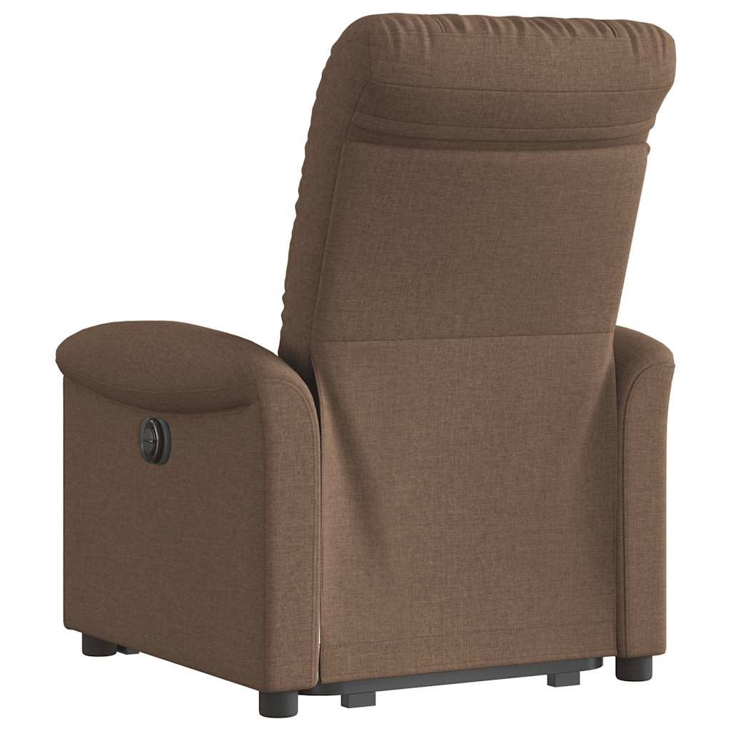 Relaxsessel mit Aufstehhilfe Braun Stoff