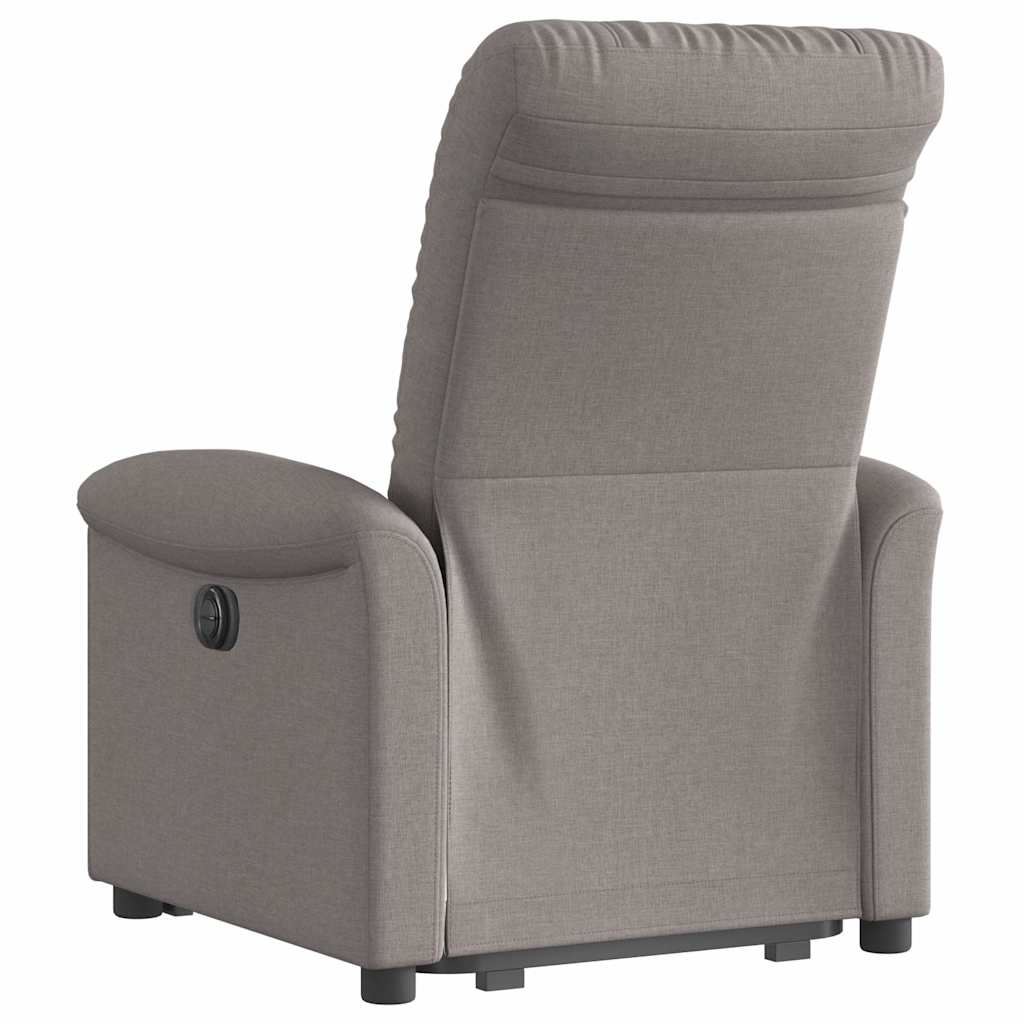 Relaxsessel mit Aufstehhilfe Taupe Stoff