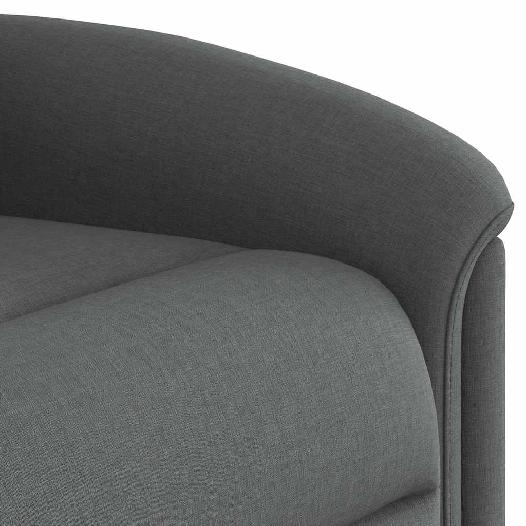 Relaxsessel mit Aufstehhilfe Elektrisch Dunkelgrau Stoff
