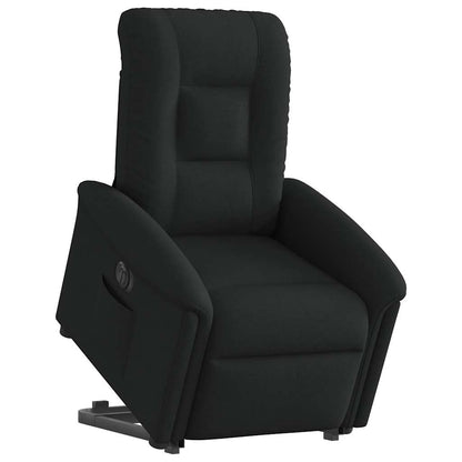 Relaxsessel mit Aufstehhilfe Elektrisch Schwarz Stoff