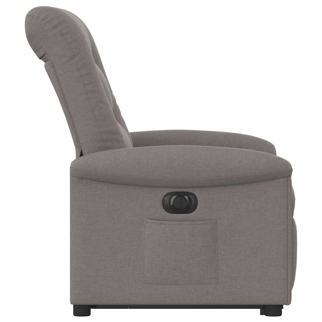 Relaxsessel mit Aufstehhilfe Elektrisch Taupe Stoff
