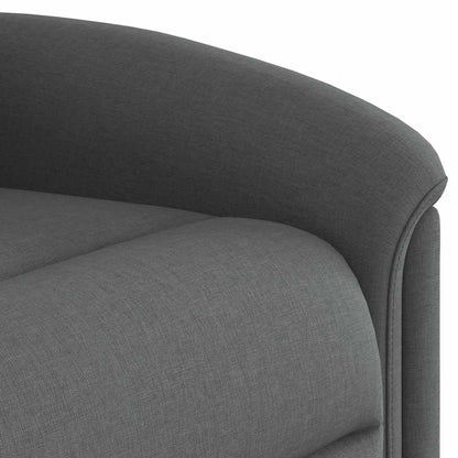 Elektrischer Massagesessel mit Aufstehhilfe Dunkelgrau Stoff