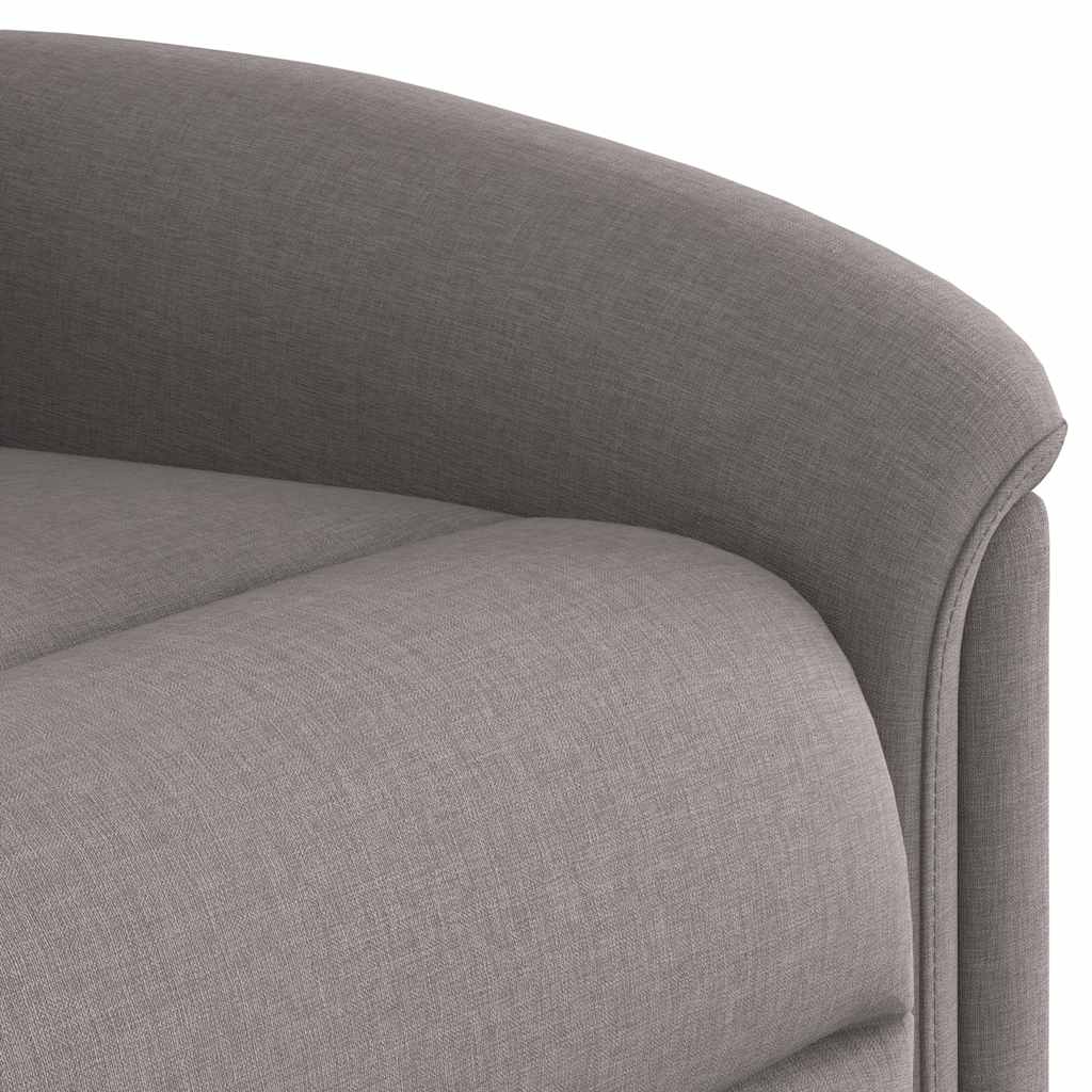 Elektrischer Massagesessel mit Aufstehhilfe Taupe Stoff