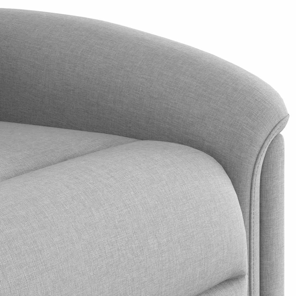 Massagesessel mit Aufstehhilfe Elektrisch Wolkengrau Stoff