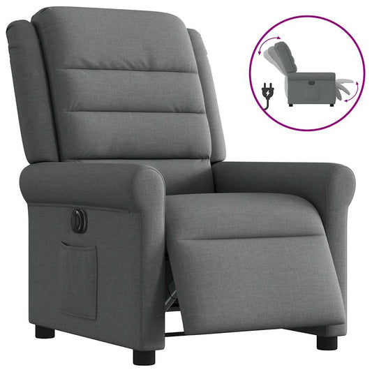 Relaxsessel Elektrisch Dunkelgrau Stoff