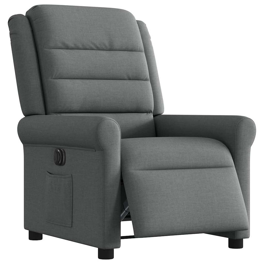 Relaxsessel Elektrisch Dunkelgrau Stoff