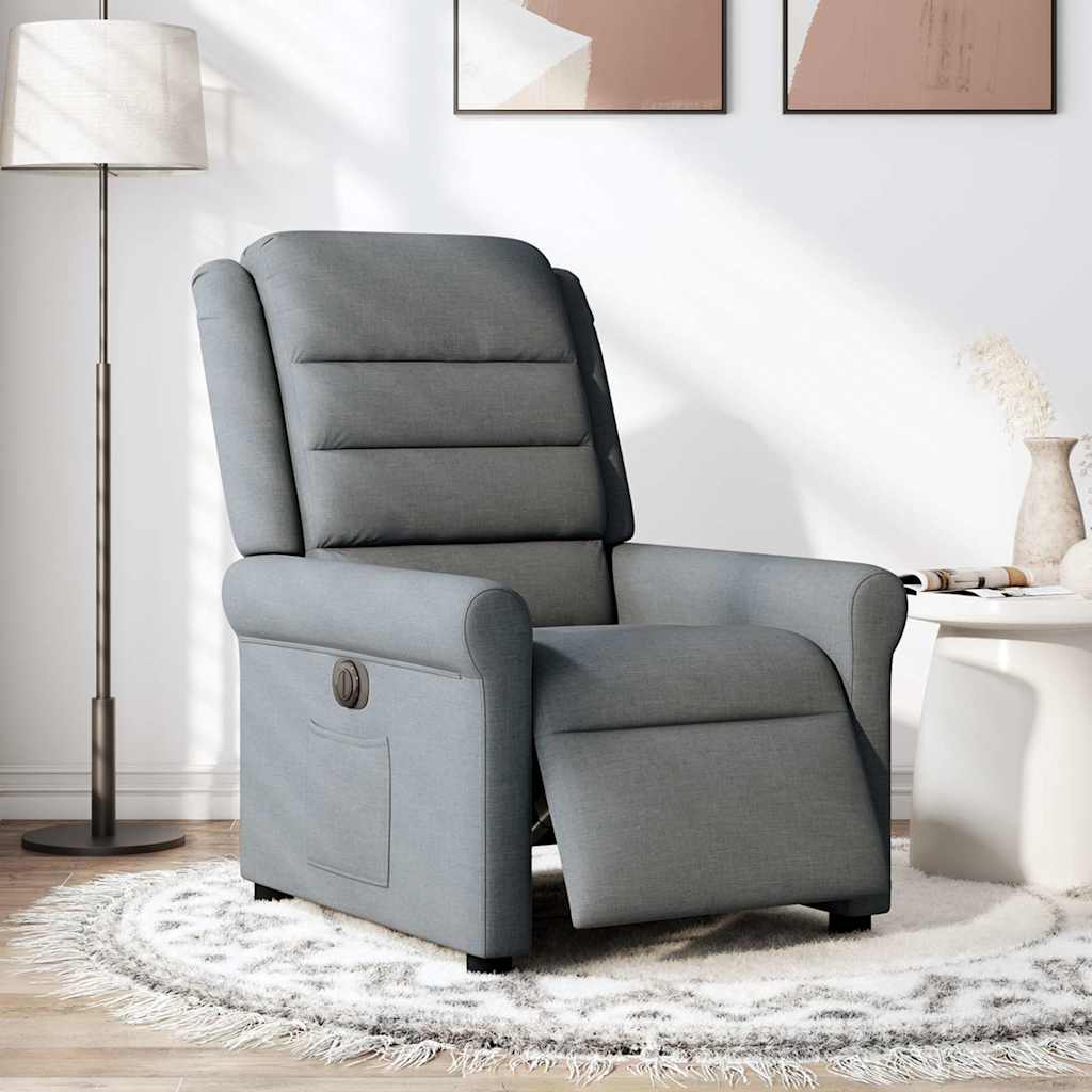 Relaxsessel Elektrisch Dunkelgrau Stoff