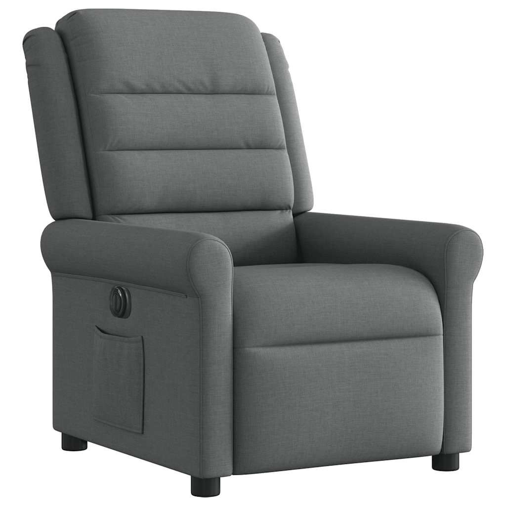Relaxsessel Elektrisch Dunkelgrau Stoff