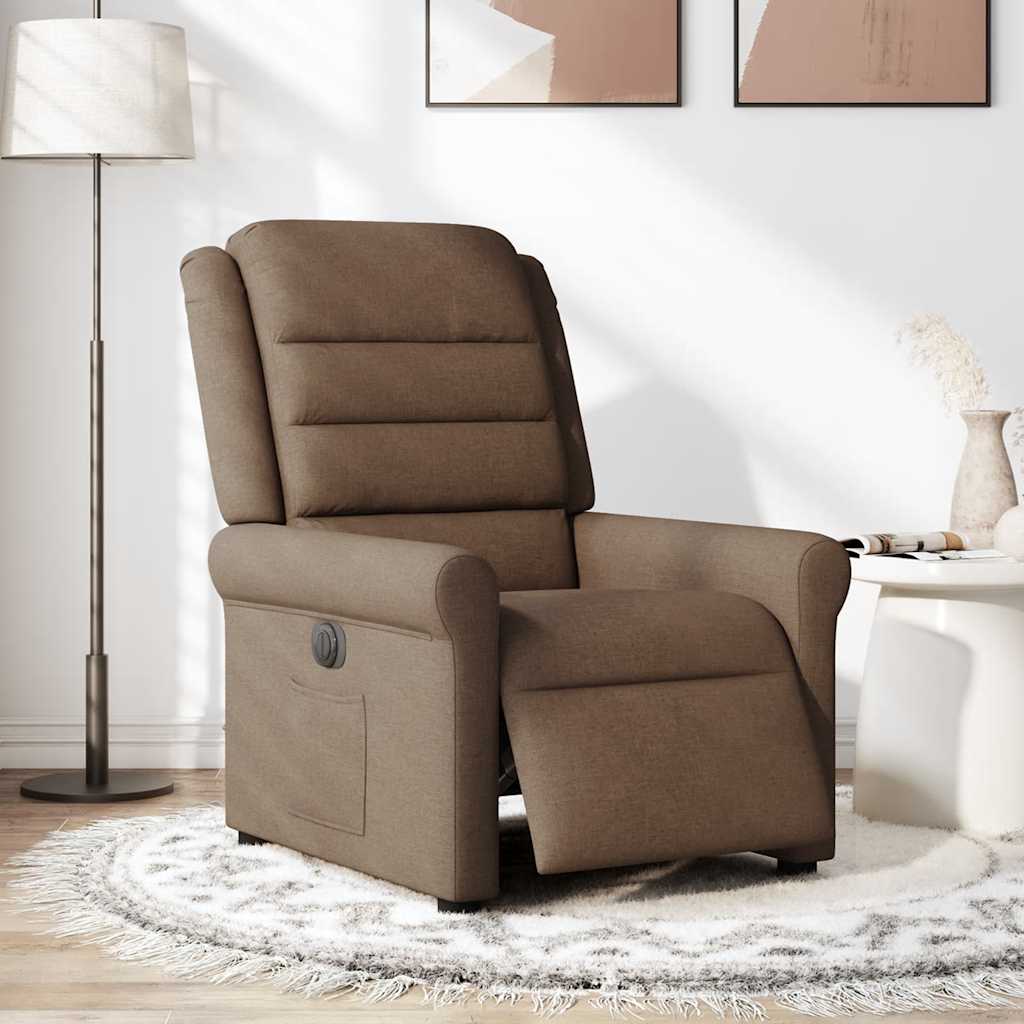 Relaxsessel Elektrisch Braun Stoff