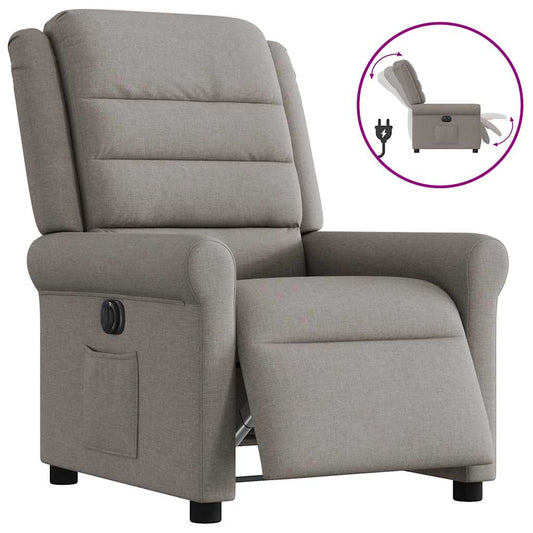 Relaxsessel Elektrisch Taupe Stoff