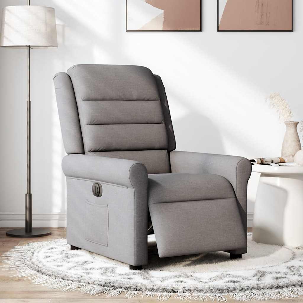 Relaxsessel Elektrisch Taupe Stoff