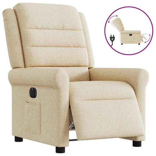 Relaxsessel Elektrisch Creme Stoff