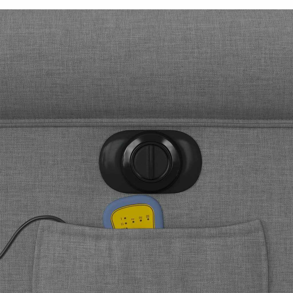 Massagesessel Elektrisch Dunkelgrau Stoff