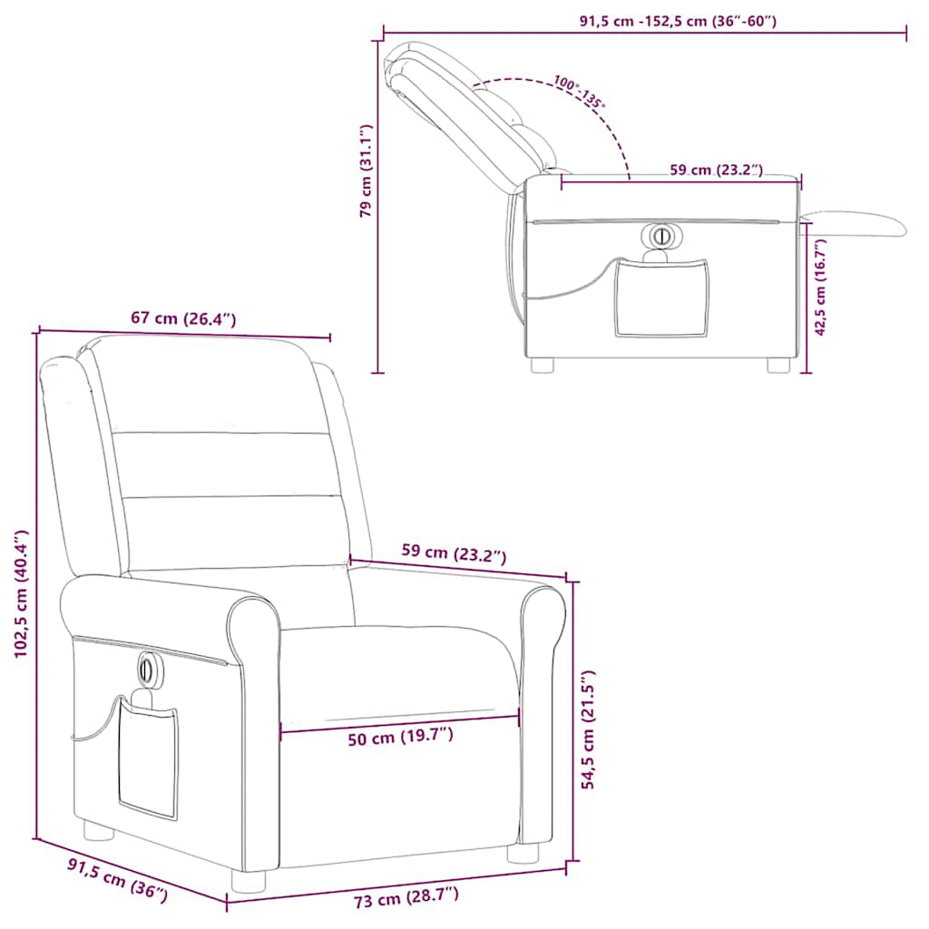 Massagesessel Elektrisch Schwarz Stoff
