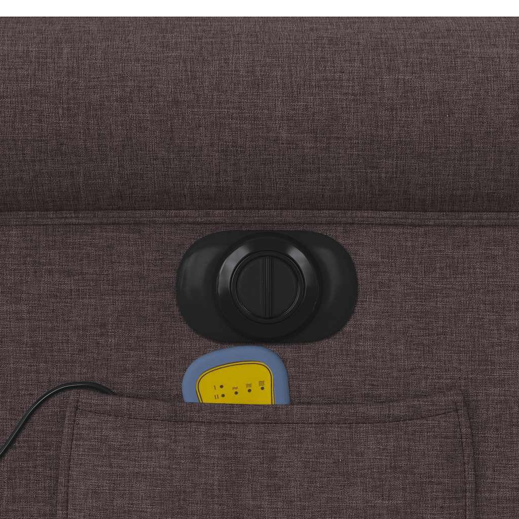 Massagesessel Elektrisch Dunkelbraun Stoff
