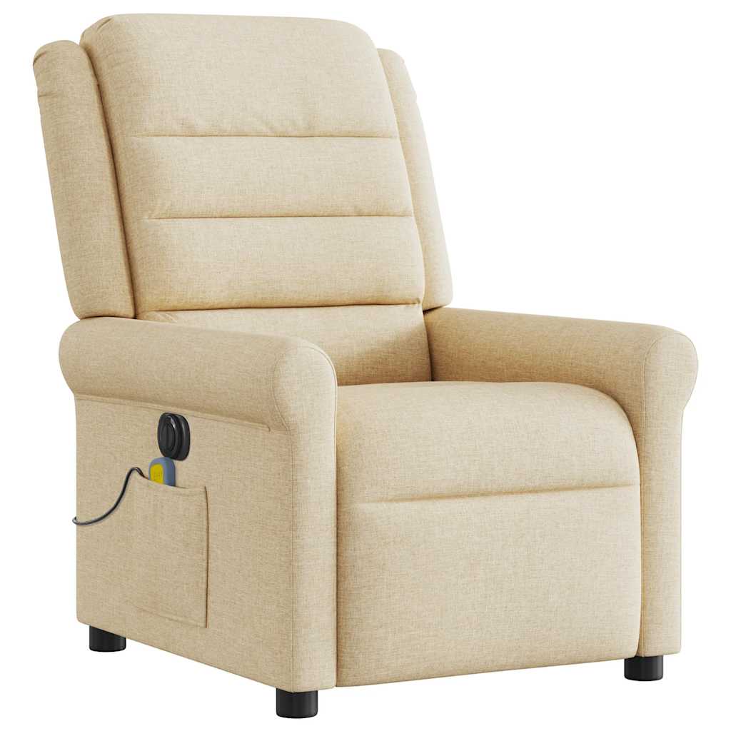 Massagesessel Elektrisch Creme Stoff