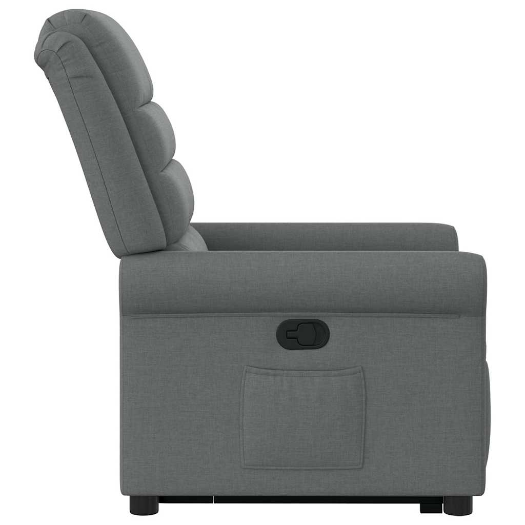 Relaxsessel mit Aufstehhilfe Dunkelgrau Stoff
