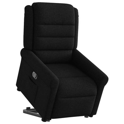 Relaxsessel mit Aufstehhilfe Schwarz Stoff