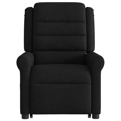 Relaxsessel mit Aufstehhilfe Schwarz Stoff