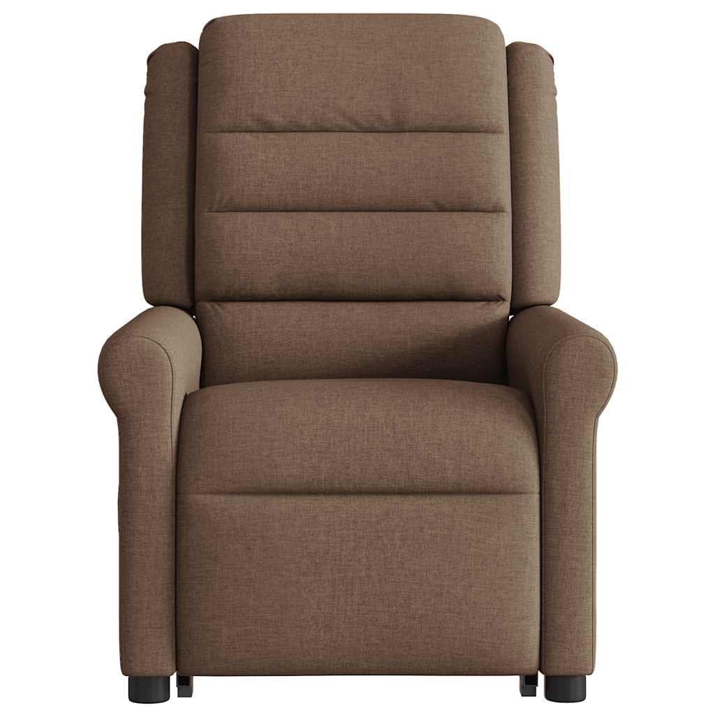 Relaxsessel mit Aufstehhilfe Braun Stoff