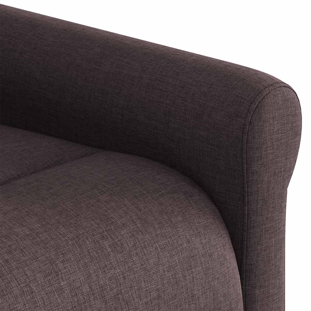 Relaxsessel mit Aufstehhilfe Dunkelbraun Stoff