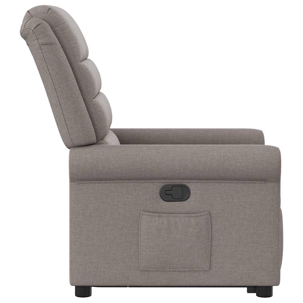 Relaxsessel mit Aufstehhilfe Taupe Stoff