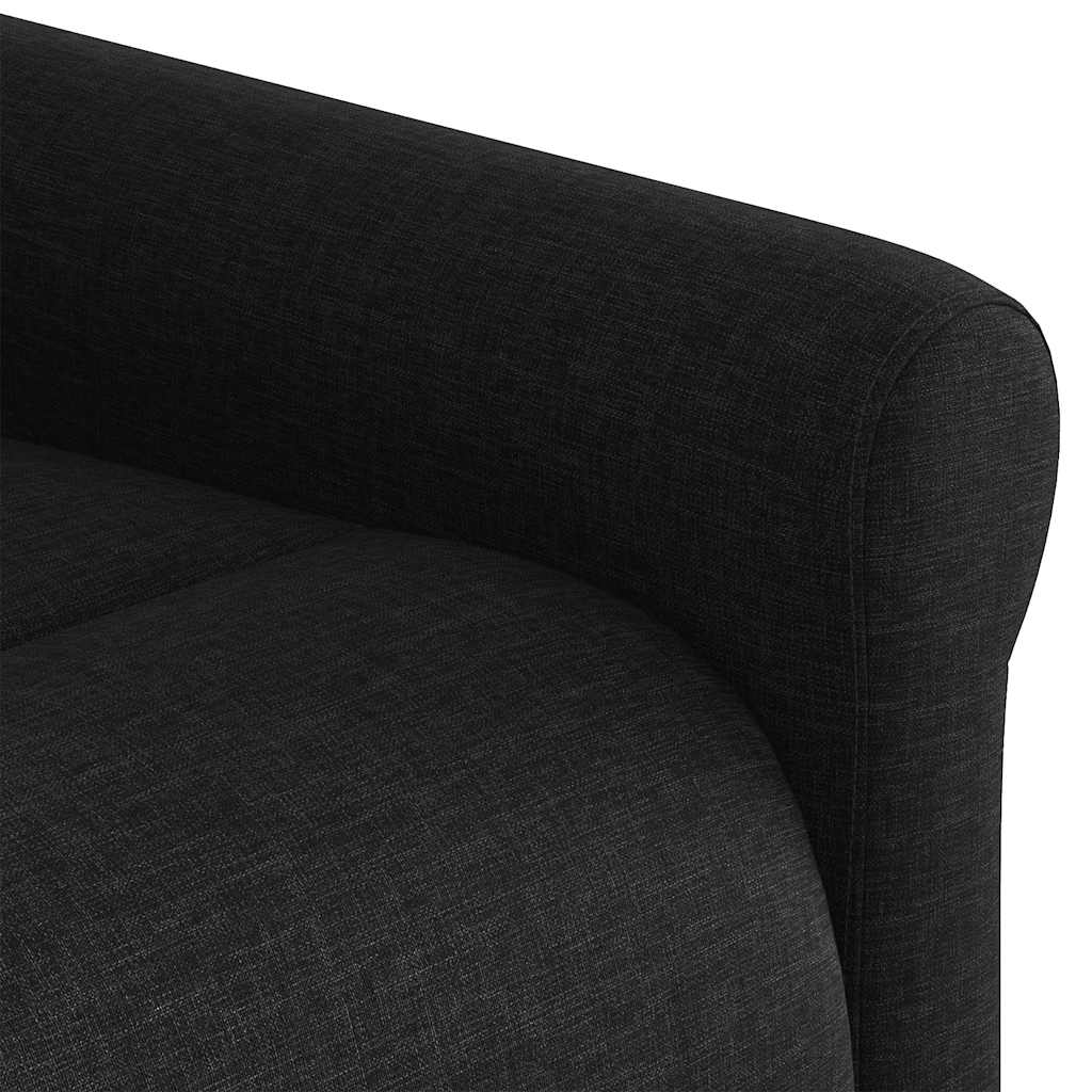 Massagesessel mit Aufstehhilfe Schwarz Stoff