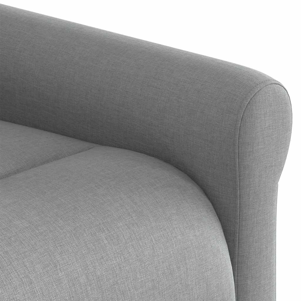 Elektrischer Massagesessel mit Aufstehhilfe Hellgrau Stoff