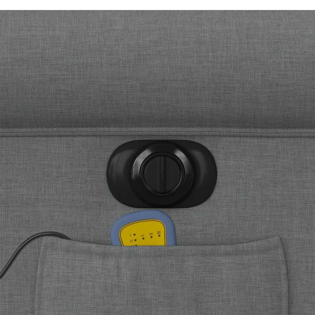 Elektrischer Massagesessel mit Aufstehhilfe Dunkelgrau Stoff