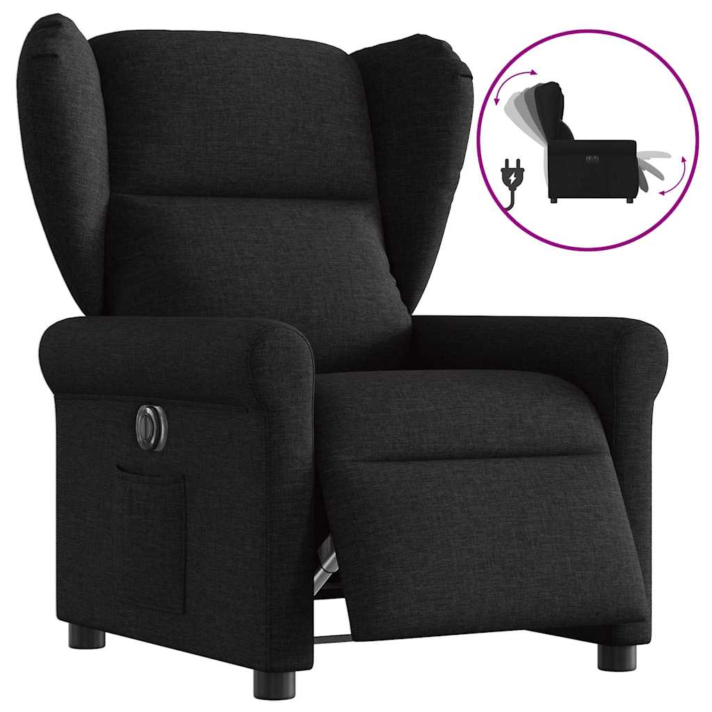 Relaxsessel Elektrisch Schwarz Stoff