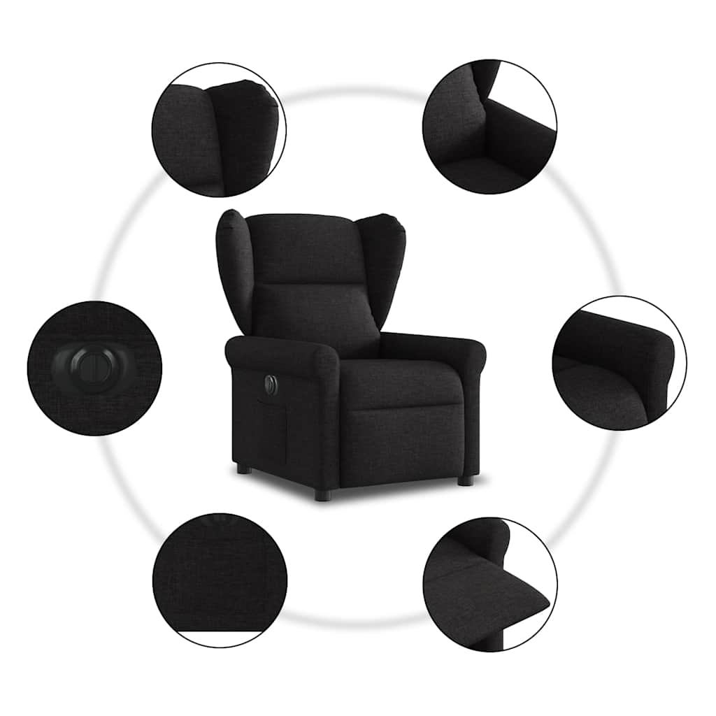 Relaxsessel Elektrisch Schwarz Stoff