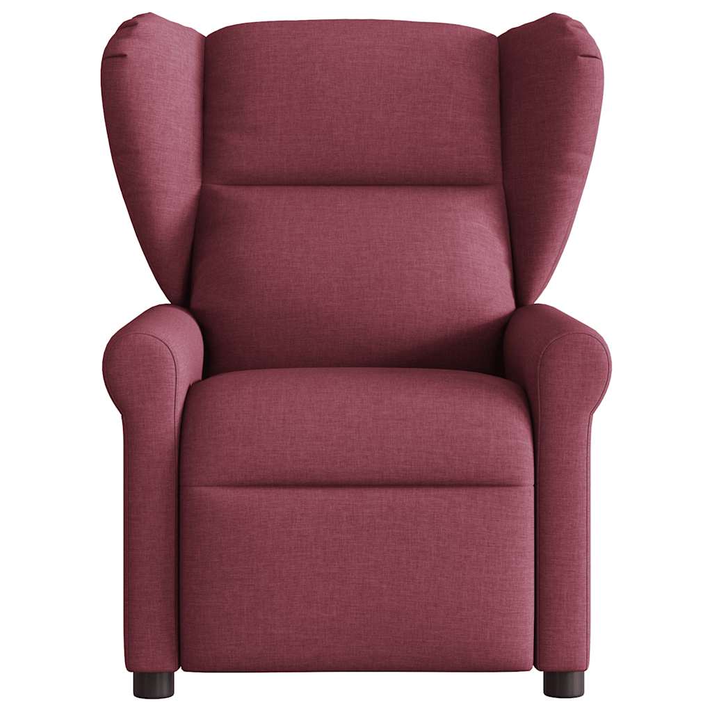 Relaxsessel Elektrisch Weinrot Stoff