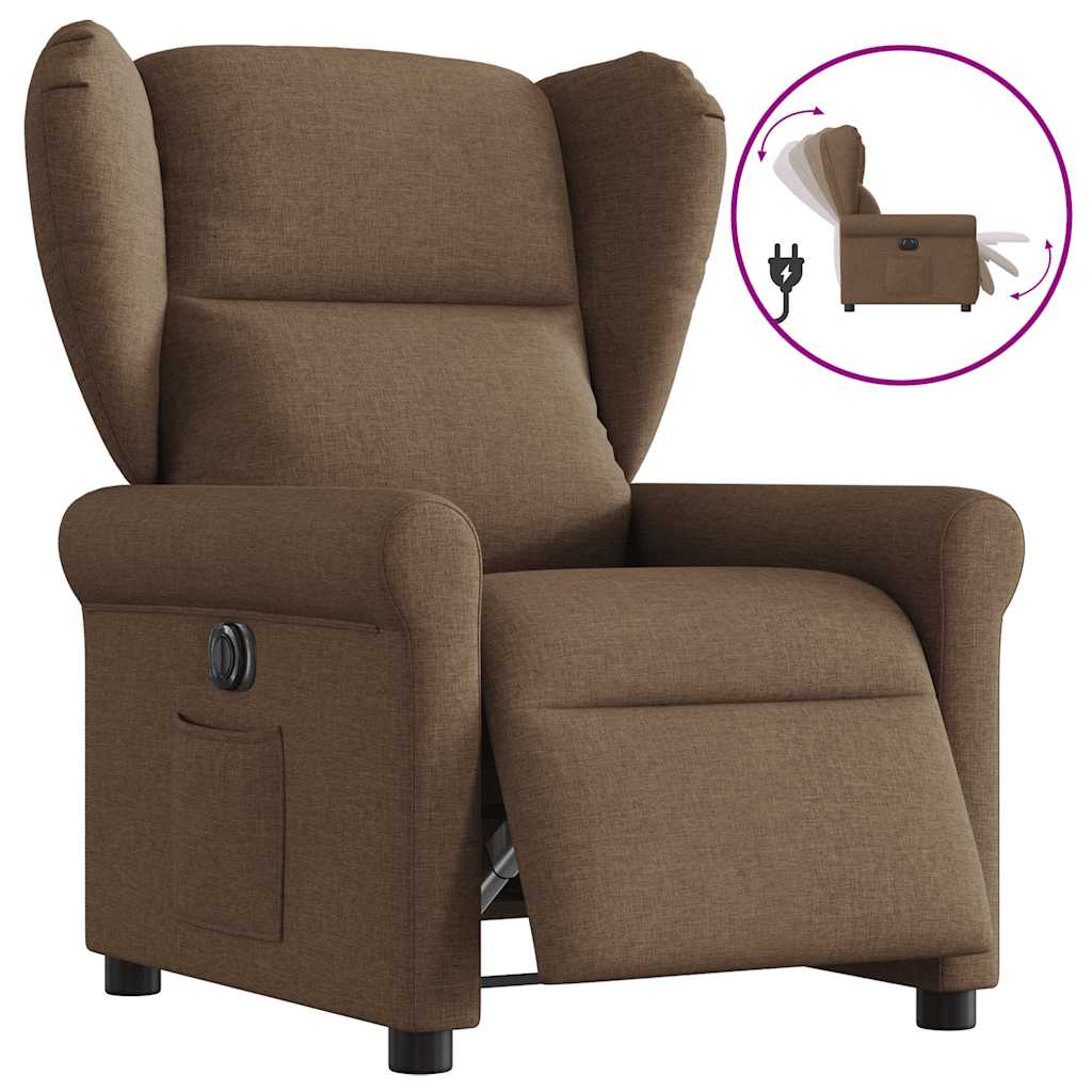 Relaxsessel Elektrisch Braun Stoff