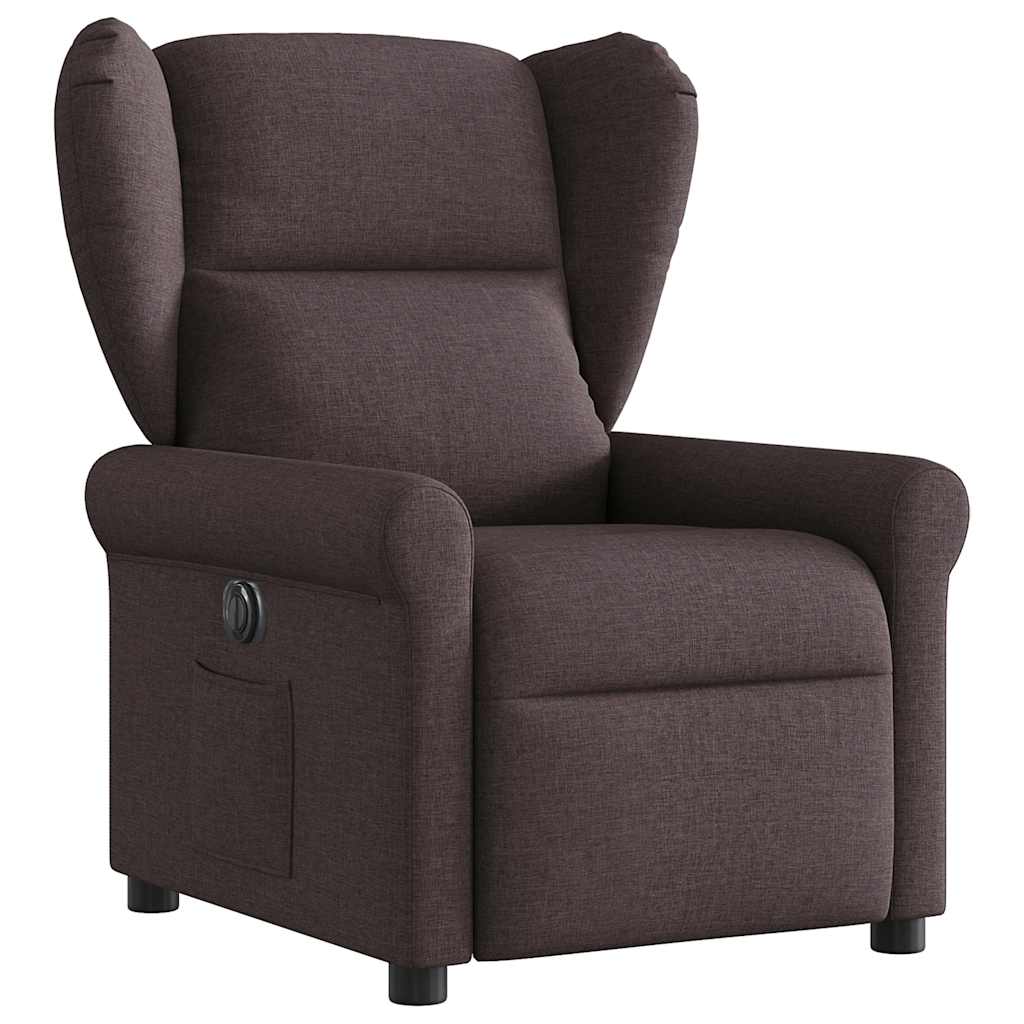 Relaxsessel Elektrisch Dunkelbraun Stoff