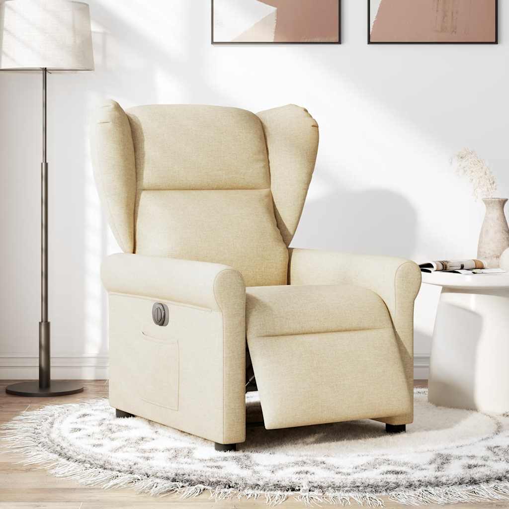 Relaxsessel Elektrisch Creme Stoff