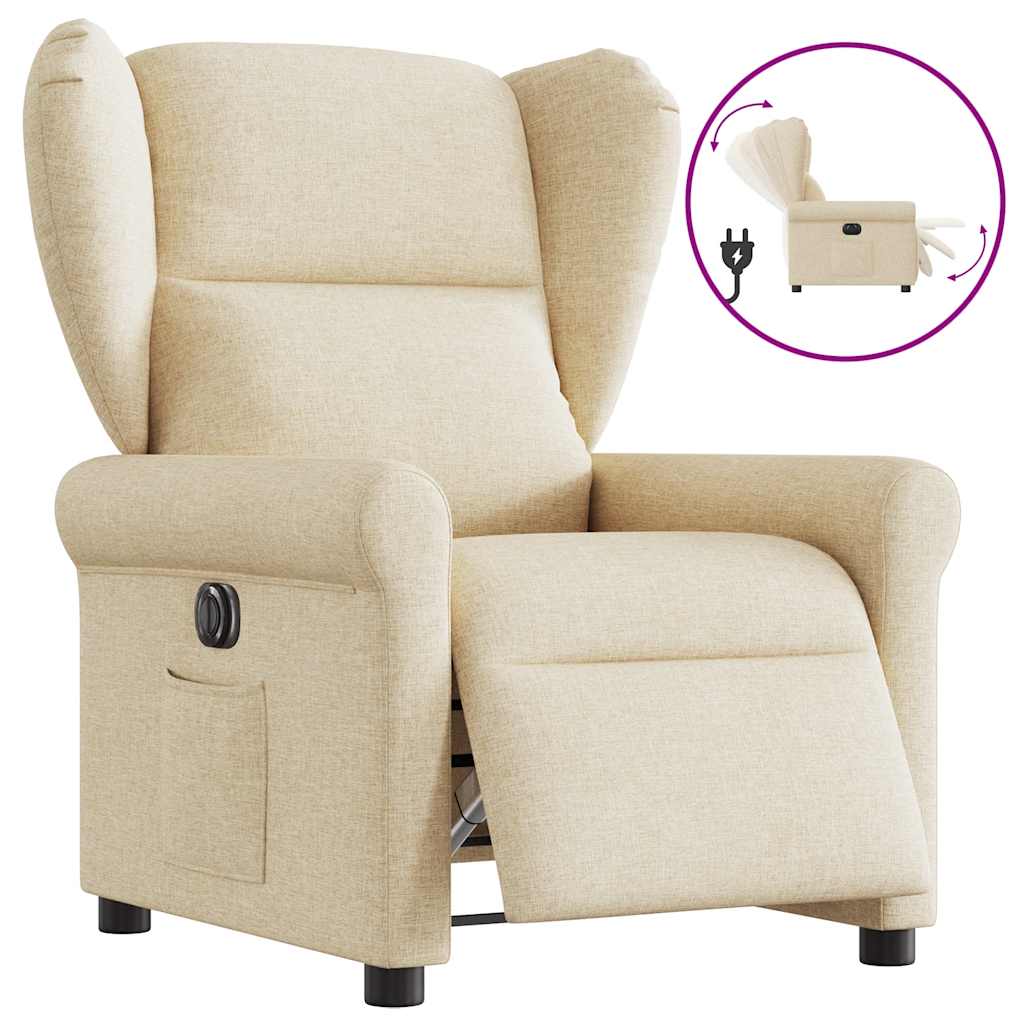 Relaxsessel Elektrisch Creme Stoff