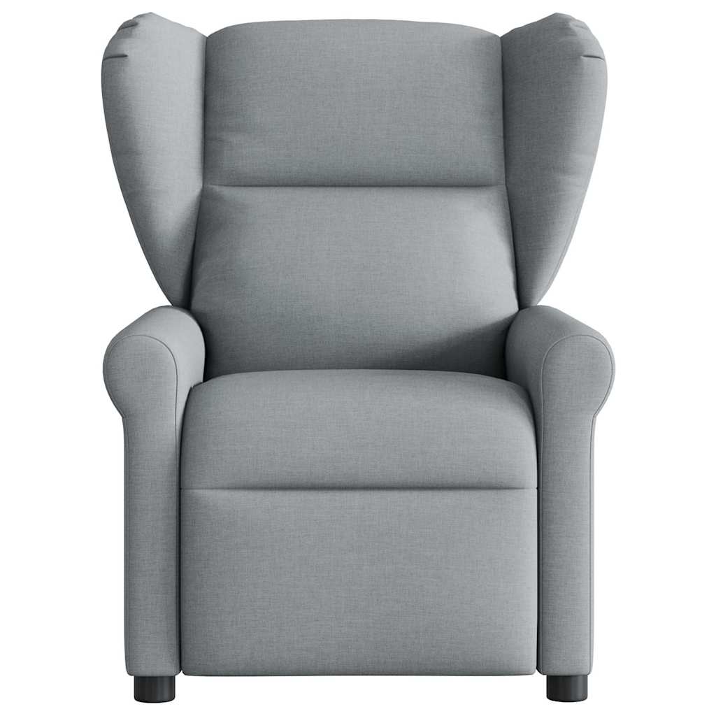 Massagesessel Elektrisch Hellgrau Stoff