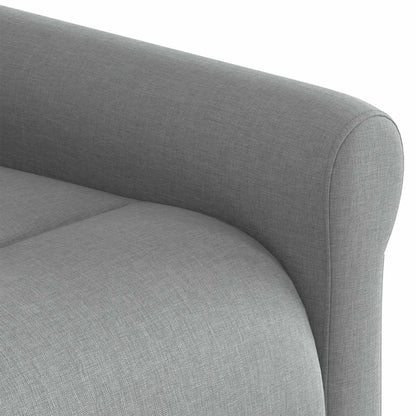 Relaxsessel mit Aufstehhilfe Hellgrau Stoff