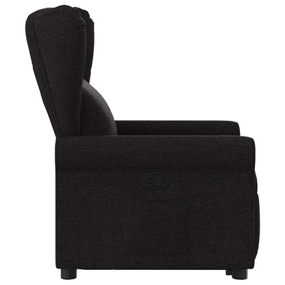 Relaxsessel mit Aufstehhilfe Schwarz Stoff